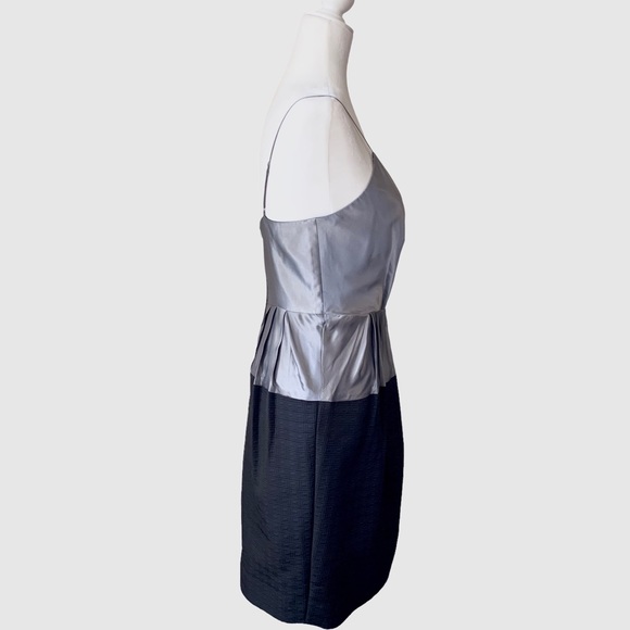 BCBG MAX AZRIA BLACK GREY SPAGHETTI STRAP COCKTAIL DRESS FORMAL DRESS - Picture 2 of 13